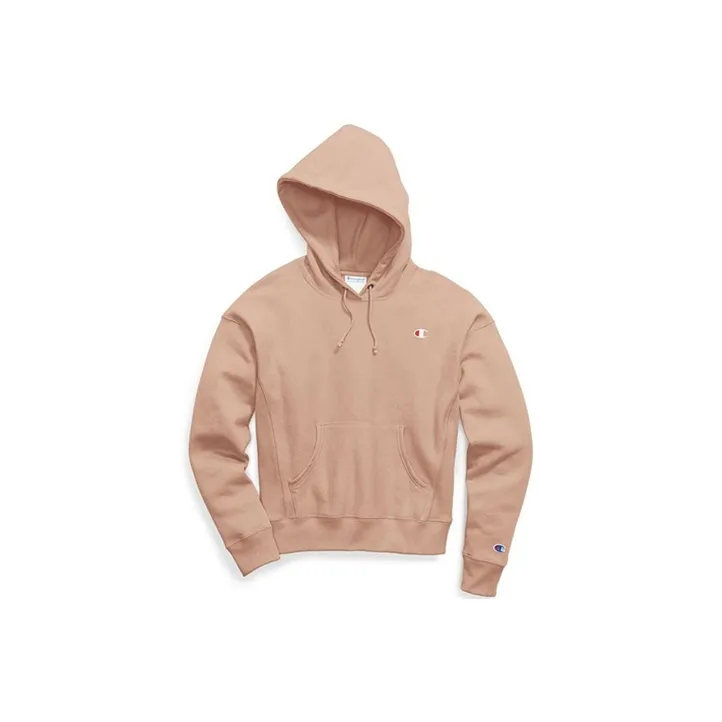 Champion Hooded Regular Sweatshirt US Version Unisex Dusty Pink-0