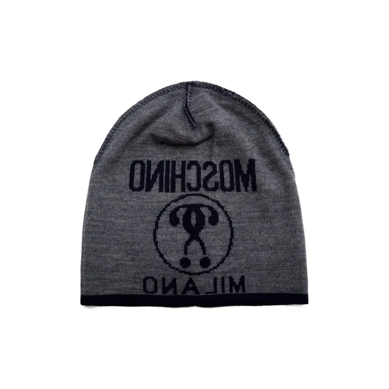 MOSCHINO Wool Beanies Men's Blue-2