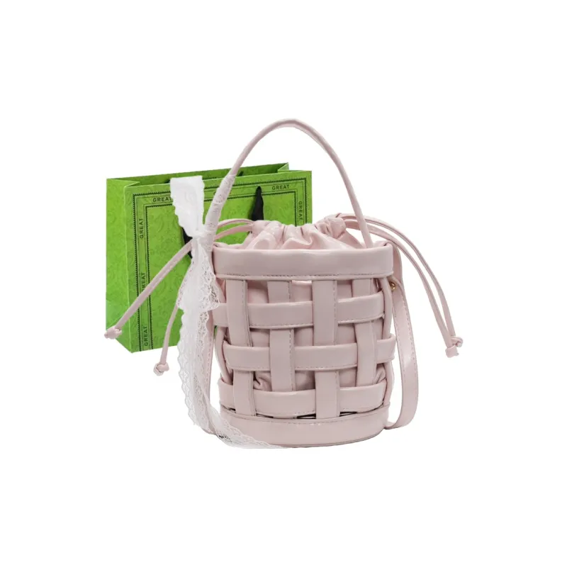 RUIPAI PU Bucket Bag Handbag Women's Black/Ecru/Blue/Silver/Pink-32