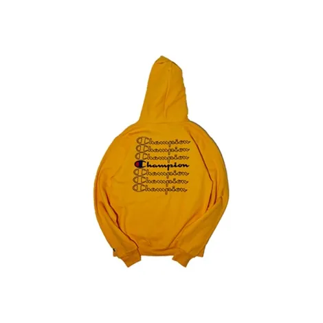 Champion Uo Hooded Loose Fit Sweatshirt US Version Unisex Yellow
