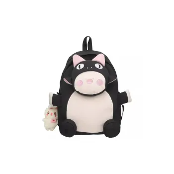 URBAN FOREST Nylon Backpack Regular Unisex Black/Pink/Dark Blue