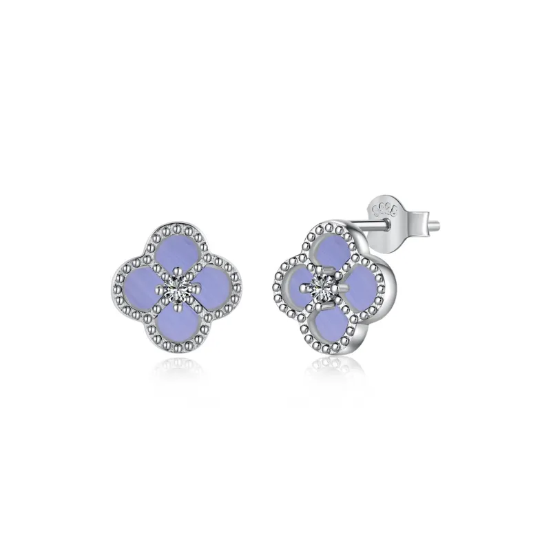 KAILEIFU S925 Silver Stud Earrings Women's Silver-13