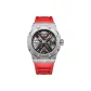 Silver Case Red Strap