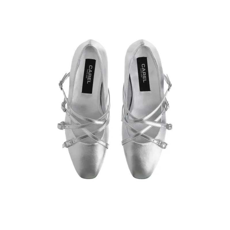 Carel Paris Casual Single Shoes Women's Silver-4