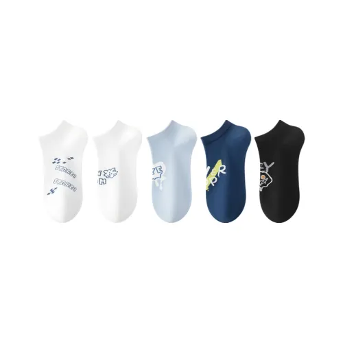 SHIWAJI No Show Socks Men's 5 Pack