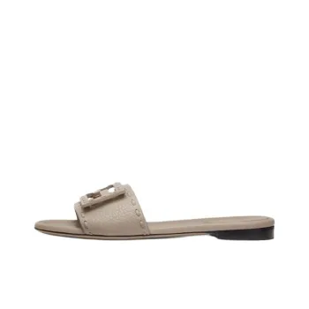 FENDI Baguette Slip Resistant Slide Slippers Women's Gray