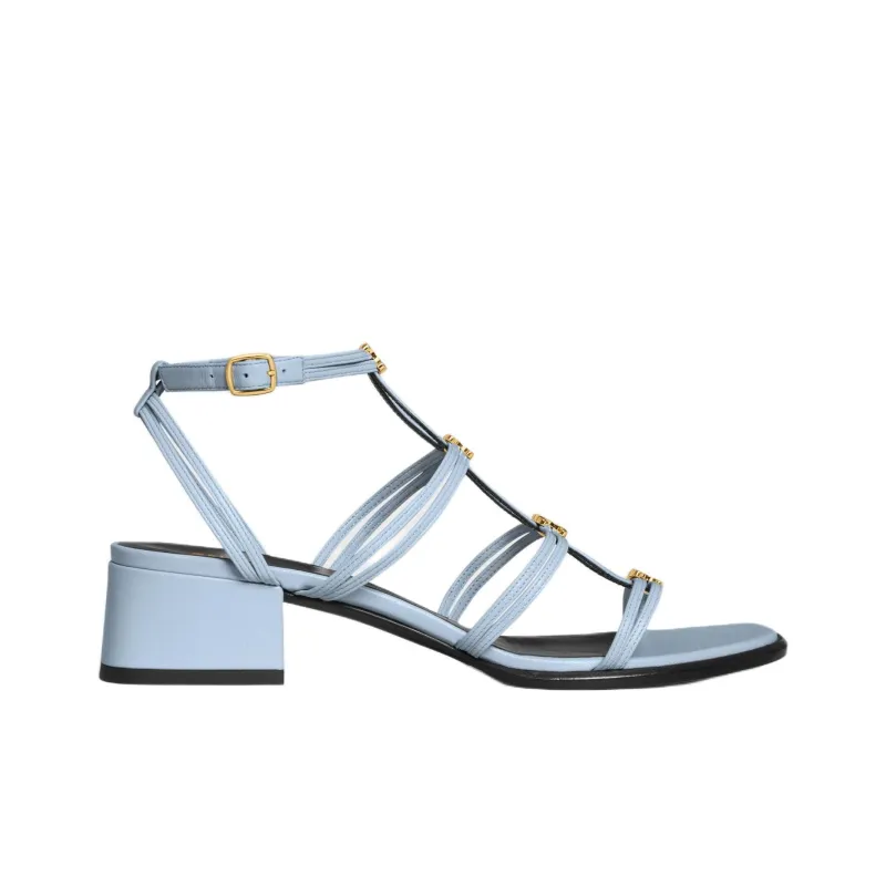 CELINE Triomphe CLEMENCE MULTI Roman Sandals 4cm Women's Blue-1
