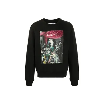 OFF WHITE Slim Fit Caravaggio Painting Sweatshirt