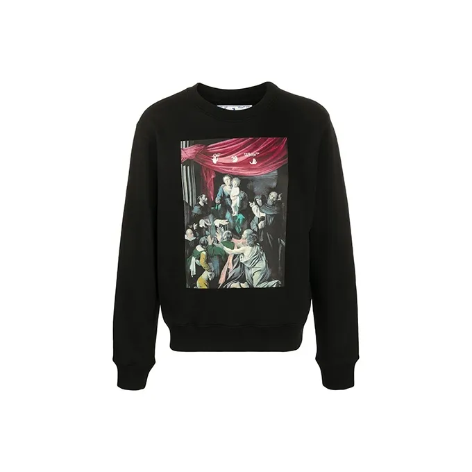 OFF WHITE Slim Fit Caravaggio Painting Sweatshirt-0