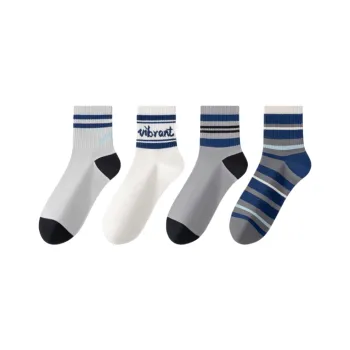 Cotton Gene Mid Calf Socks Men's 4 Pack