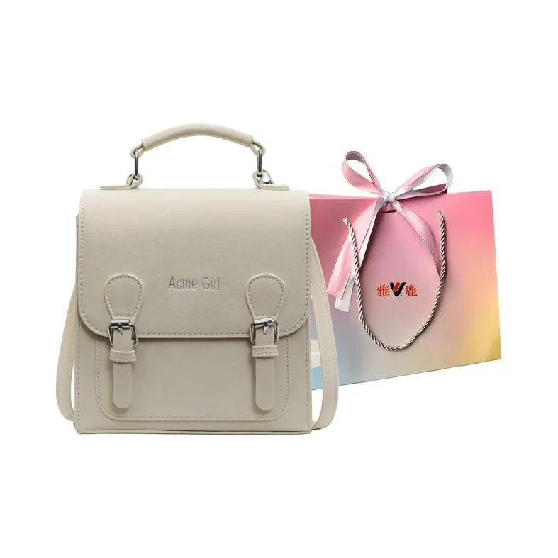 Yalu PU Handbag, Shoulder Bag, Backpack Regular Women's Black/Ecru/Green/Pink-6