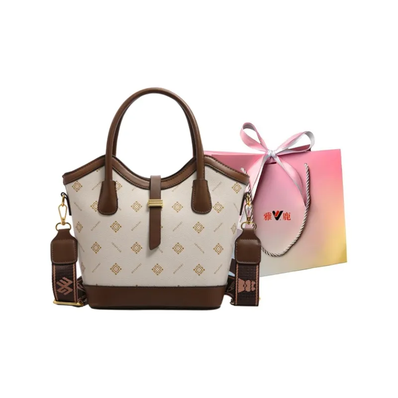 Yalu PU Handbag Regular Women's White/Yellow/Brown-0