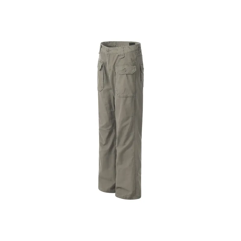 Peaches Peaches Cargo Pants Unisex Gray Green-1