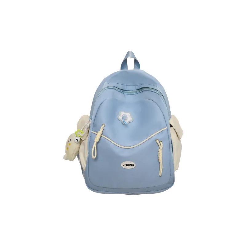 URBAN FOREST Nylon Backpack Unisex White/Black/Light Yellow/Sky Blue/Pink-14