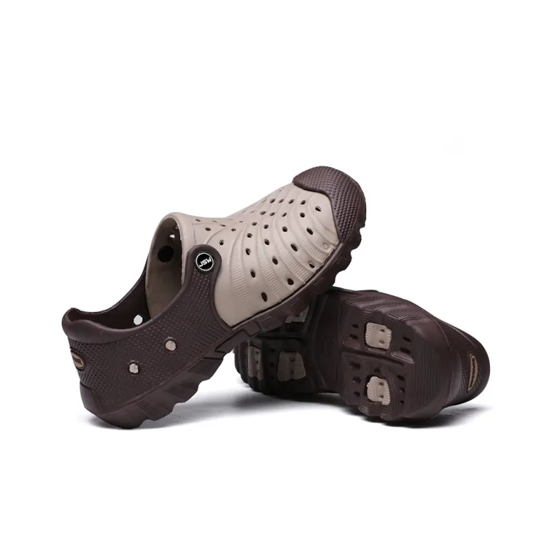 JEANSWEST Fashion Casual Versatile Classic Patchwork Design Clogs Men's-9