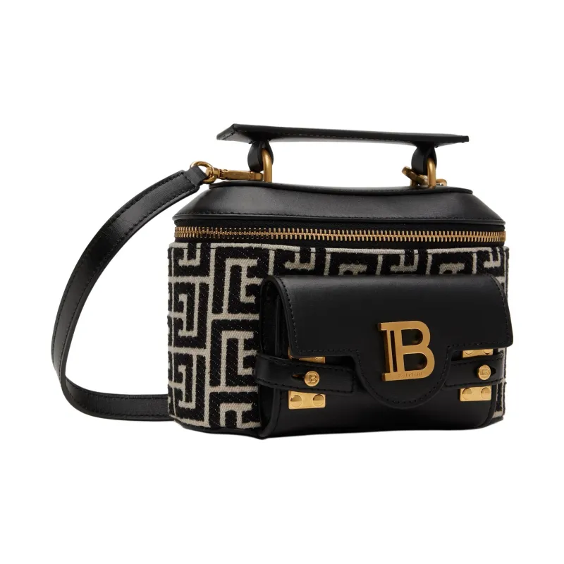 BALMAIN Cow Leather Handbag Women's Black-1