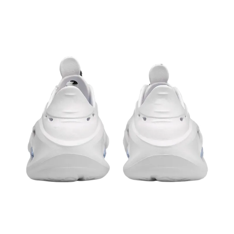 JEANSWEST Minimalist Style Fresh Color Scheme, Trendy Fake Lace Up, Slip on Fashion Quick Dry Clogs Unisex White-3