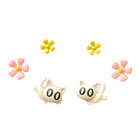 WANLIACC Alloy Stud Earrings Women's-5