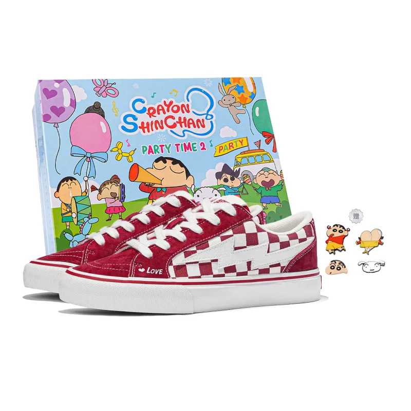 Crayon Shinchan Low Top Skateboard Shoes Unisex Gift Box Set-54