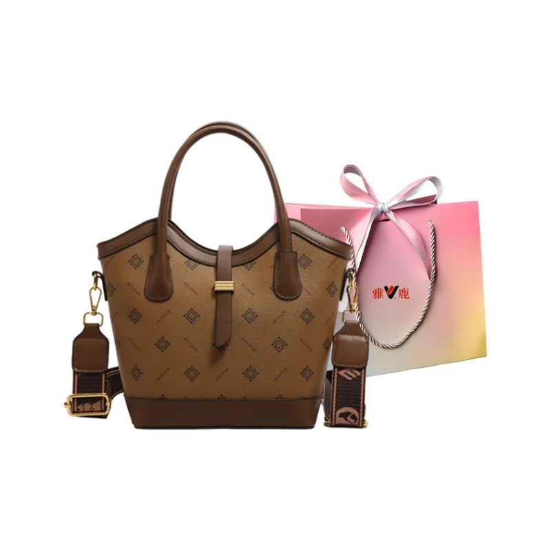 Yalu PU Handbag Regular Women's White/Yellow/Brown-7