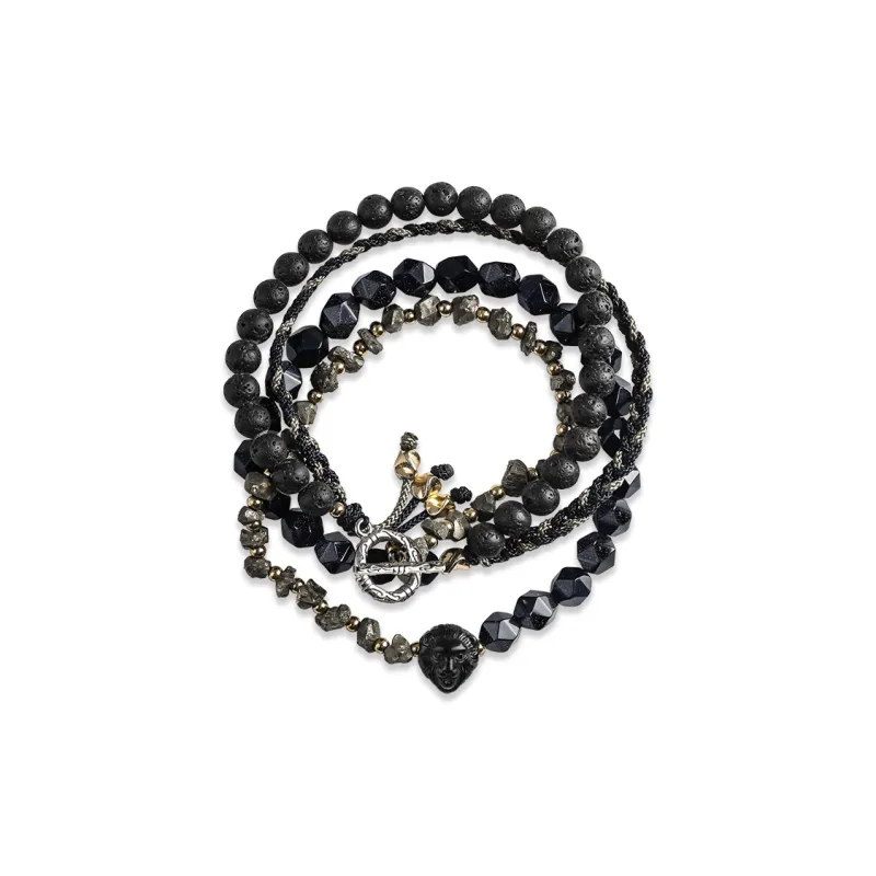 Cuud Blue Sandstone Bracelets Men's-6