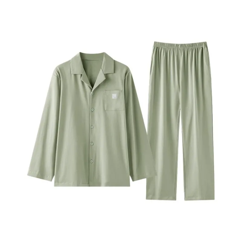 ZAO FU NIAO Pajama Set Men's Olive Green-0