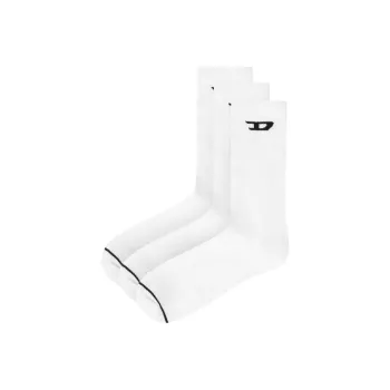DIESEL Mid Calf Socks Men's 3 Pack White