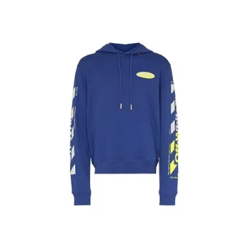 OFF WHITE Diagonal Split Logo Hoodie