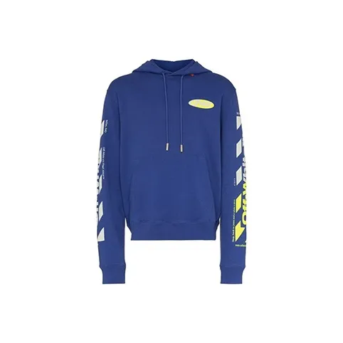 OFF WHITE Diagonal Split Logo Hoodie