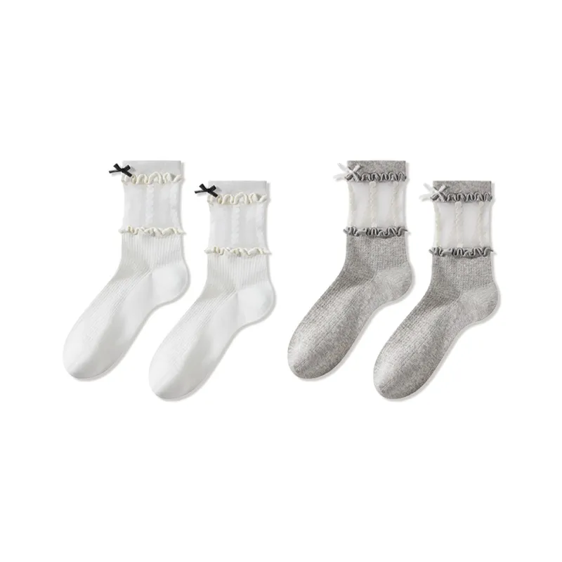 JIAZINI Mid Calf Socks Women's Combo Set-6