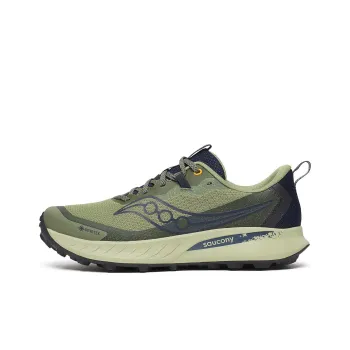 Saucony Anti Slip Wear Resistant Low Top Trail Running Shoes Men's Green
