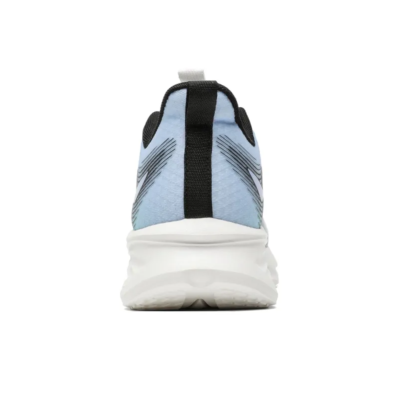 Warrior Breathable Lightweight Low Top Casual Training Long Distance Running Shoes Men's White Lake Blue Light Blue-4