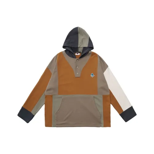 UNVESNO Hooded Regular Sweatshirt Unisex Brown