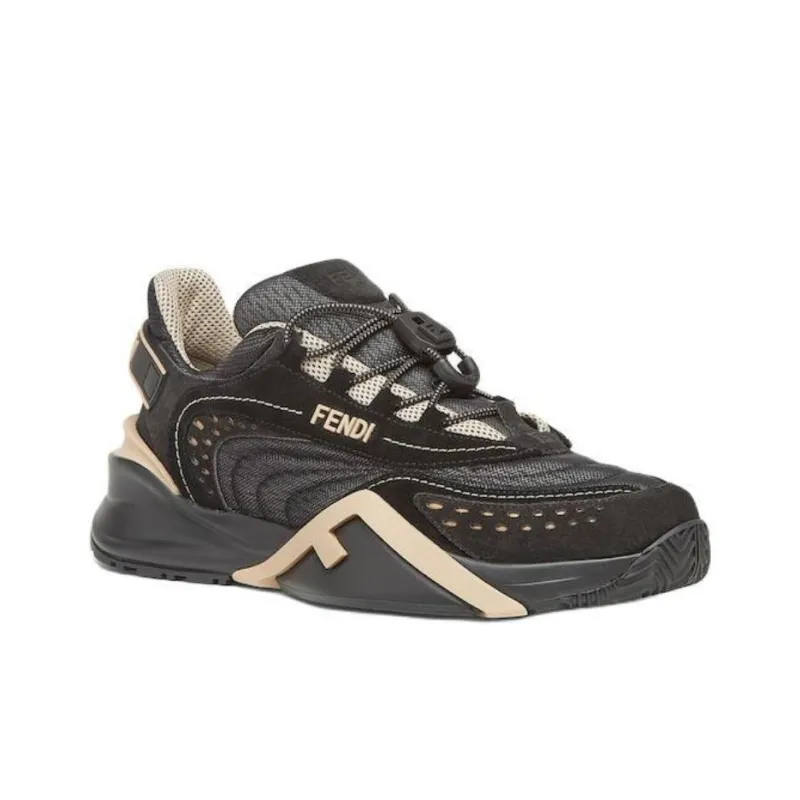 FENDI Flow Low Top Casual Shoes Women's Black-2