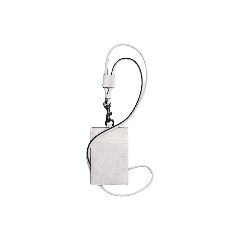 COACH Calfskin Card Holder Men's White-1