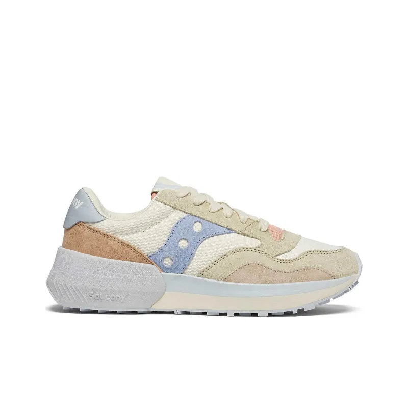 Saucony Jazz Anti Slip Wear Resistant Low Top Casual Running Shoes Women's Beige-2