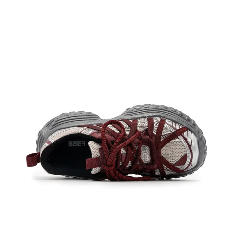 BEIER Wear Resistant Breathable Height Increasing Low Top Chunky Sneakers Unisex-3