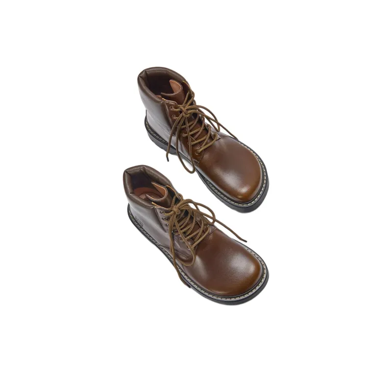 LOEWE Sierra Ankle Boots 4cm Men's Dark Khaki Green-2