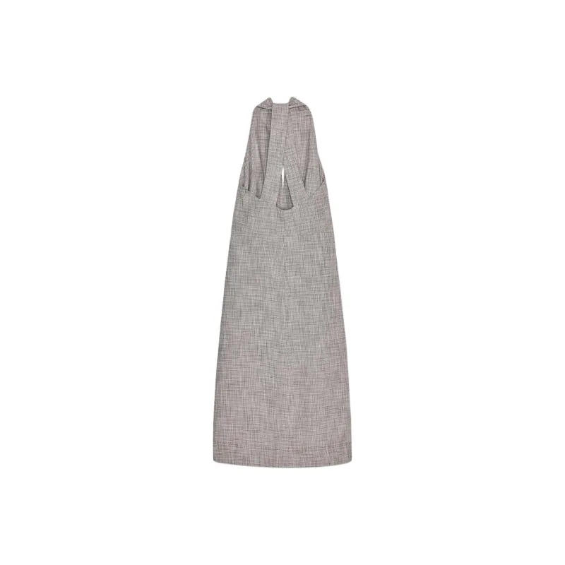 ZARA ZW Series Sleeveless Dress Women's Brown/White-1