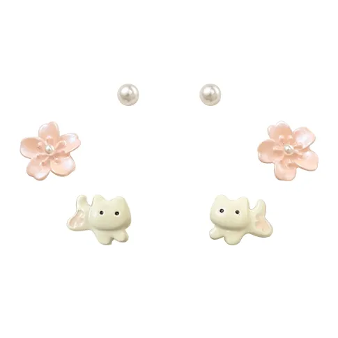 WANLIACC Alloy Stud Earrings Women's-7