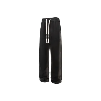 MARK WAFFLE Knitted Sports Pants Unisex Black