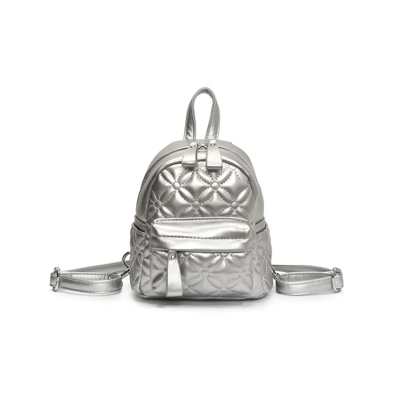 RUIPAI PU Backpack Women's Silver/Black/Yellow/White-1