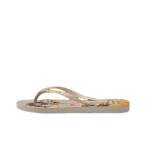 Havaianas Rubber Sole Slip Resistant Flip Flops Women's Ecru
