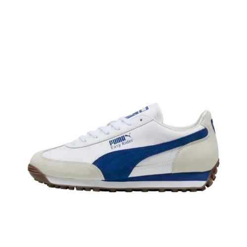 PUMA Easy Rider Anti Slip Wear Resistant Low Top Casual Shoes Women's White Blue