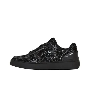 BALMAIN B Court Low Top Skateboard Shoes Men's Black