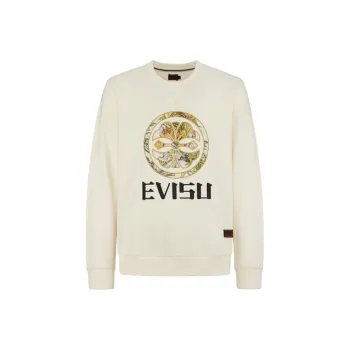 EVISU SS20 Crew Neck Regular Sweatshirt Unisex White