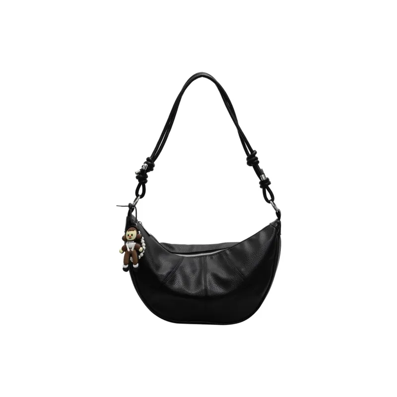 Yalu PU Portable Crossbody Bag, Shoulder Bag Regular Women's Black/Ecru/Yellow/Pink/Blue-1