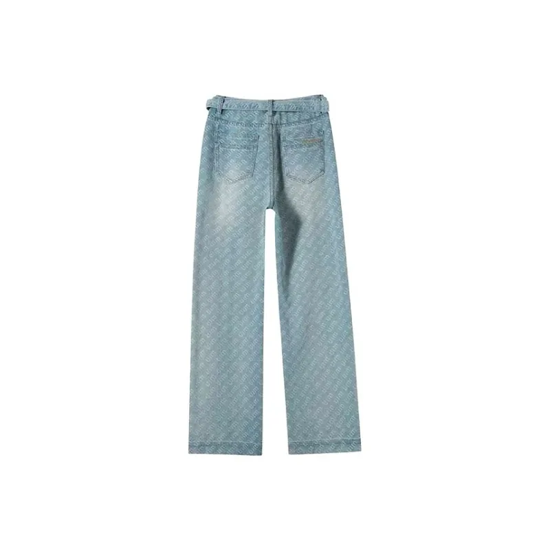 HUINIAN Jeans Women's Vintage Blue-1