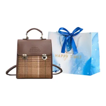 ROUNDOT PU Handbag Shoulder Bag Backpack Regular Women's Khaki/Coffee/Brown