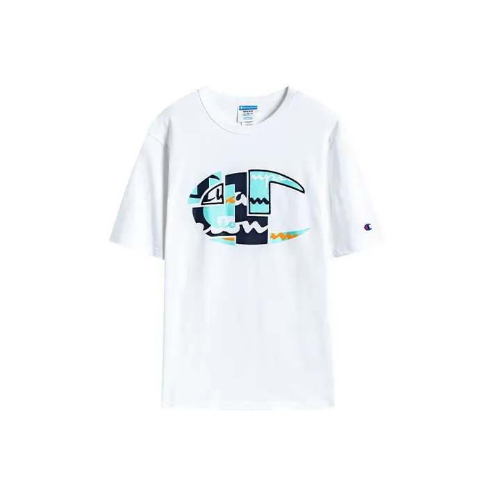 Champion Straight T Shirt US Version Unisex White-0